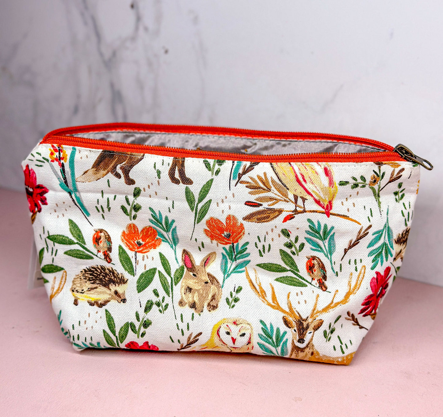 animal print cosmetic bag